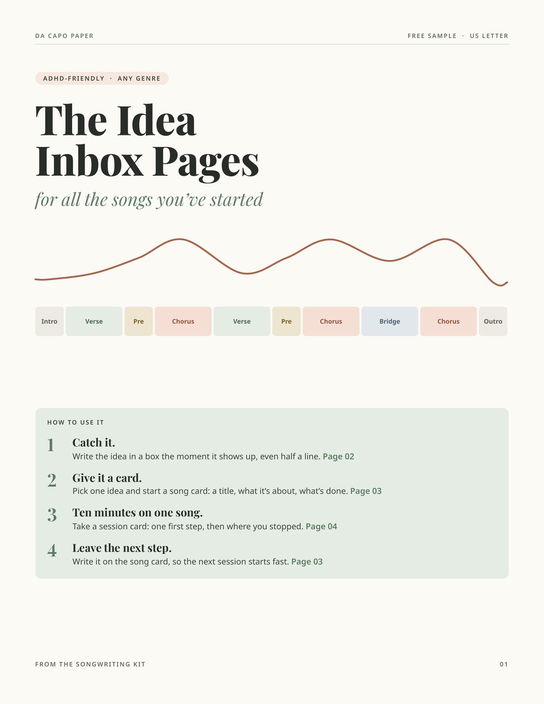 Page 1 of The Idea Inbox Pages